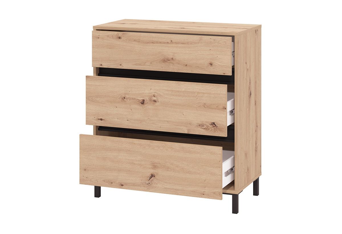 Απεικονίζεται η συρταριέρα ανοιχτή.